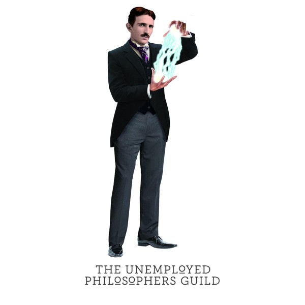Unemployed Philosophers Guild - Поздравителна картичка и стикери – Никола Тесла 1